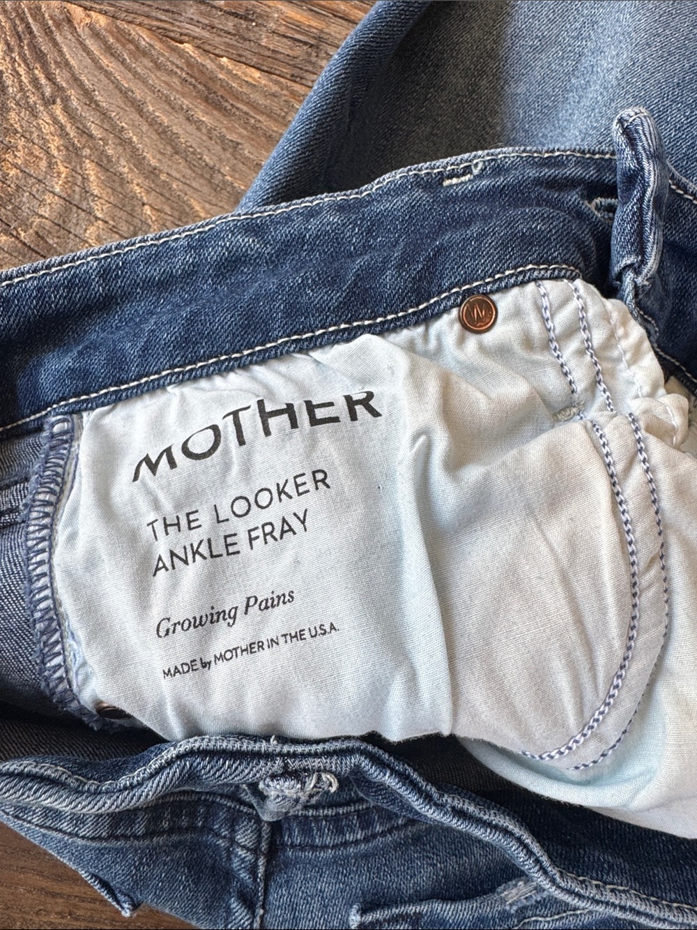 Mother jeans The Looker ankle fray skinny stretch jeans Size 27 - Picture 6 of 9